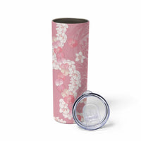 Soft Pink Hawaii Anthurium Plumeria Lei Skinny Tumbler LT9 - Polynesian Pride
