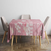 Soft Pink Hawaii Anthurium Plumeria Lei Tablecloth LT9 - Polynesian Pride