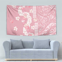 Soft Pink Hawaii Anthurium Plumeria Lei Tapestry LT9 - Polynesian Pride