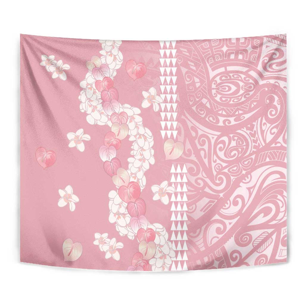 Soft Pink Hawaii Anthurium Plumeria Lei Tapestry LT9 - Polynesian Pride