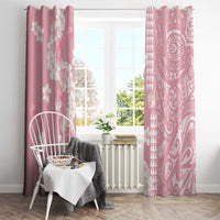 Soft Pink Hawaii Anthurium Plumeria Lei Window Curtain LT9 - Polynesian Pride