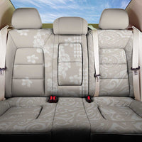 Suede Beige Hawaii Anthurium Plumeria Lei Back Car Seat Cover