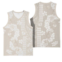 Suede Beige Hawaii Anthurium Plumeria Lei Basketball Jersey