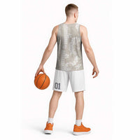 Suede Beige Hawaii Anthurium Plumeria Lei Basketball Jersey