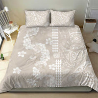 Suede Beige Hawaii Anthurium Plumeria Lei Bedding Set LT9 - Polynesian Pride