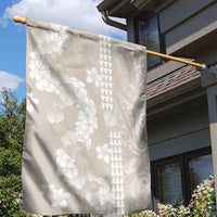 Suede Beige Hawaii Anthurium Plumeria Lei Garden Flag LT9 - Polynesian Pride