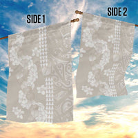 Suede Beige Hawaii Anthurium Plumeria Lei Garden Flag LT9 - Polynesian Pride