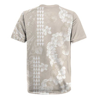 Suede Beige Hawaii Anthurium Plumeria Lei Rugby Jersey LT9 - Polynesian Pride