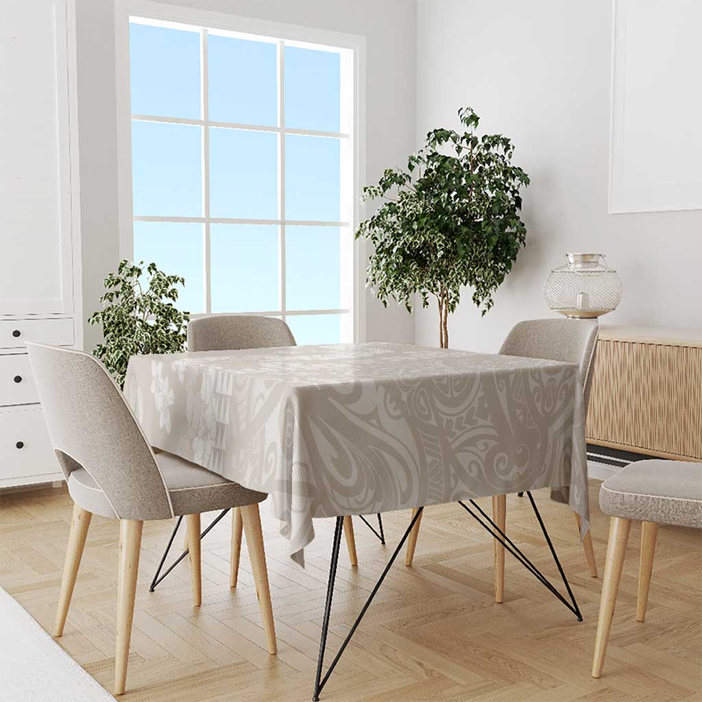 Suede Beige Hawaii Anthurium Plumeria Lei Tablecloth LT9 - Polynesian Pride