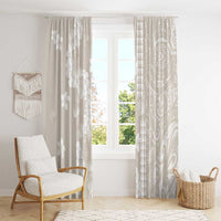 Suede Beige Hawaii Anthurium Plumeria Lei Window Curtain LT9 - Polynesian Pride