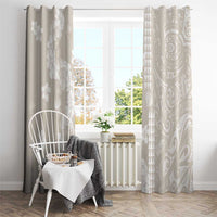 Suede Beige Hawaii Anthurium Plumeria Lei Window Curtain LT9 - Polynesian Pride