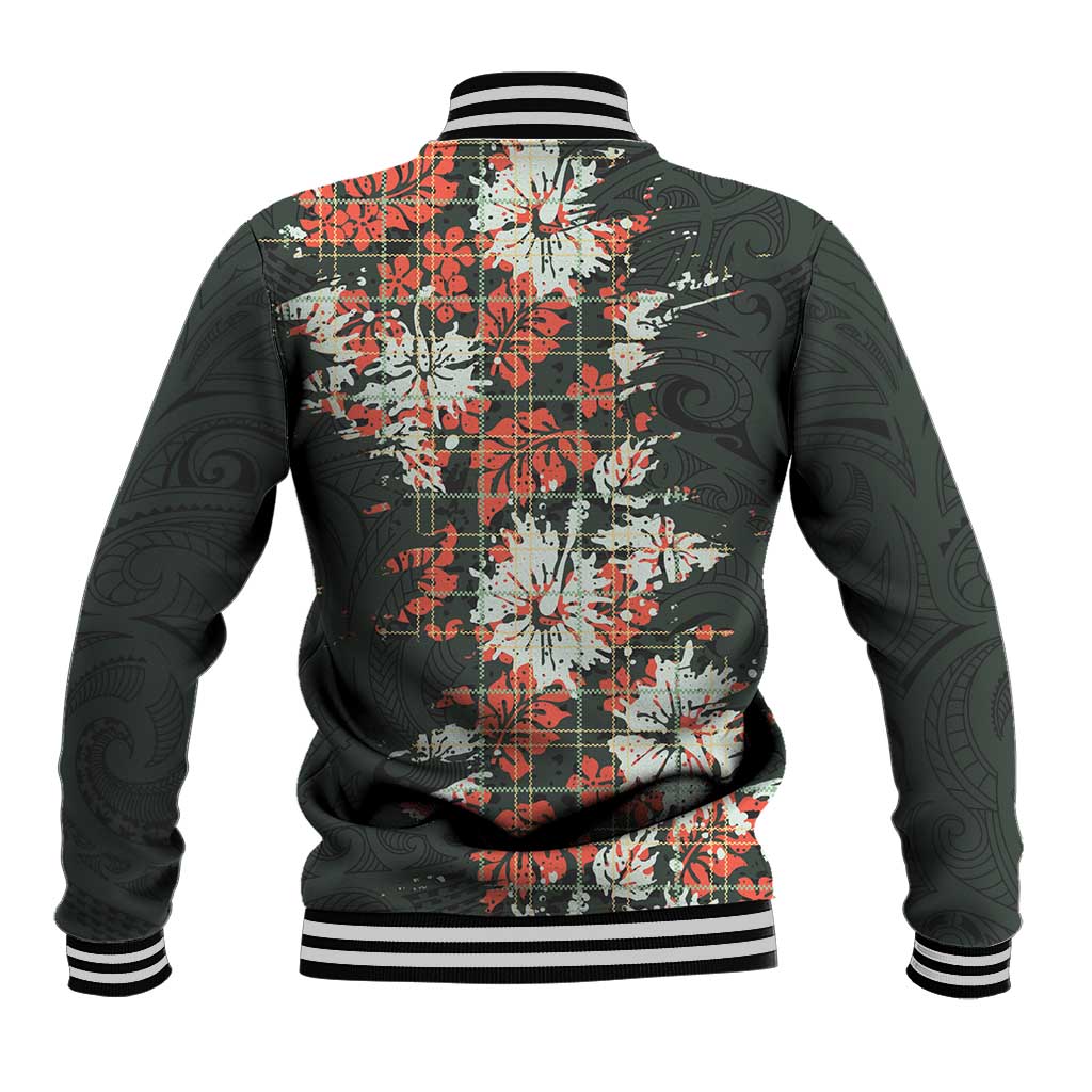 Hawaii Tartan With Hibiscus Baseball Jacket Polynesian Pattern Vintage LT9 - Polynesian Pride