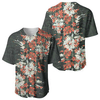 Hawaii Tartan With Hibiscus Baseball Jersey Polynesian Pattern Vintage LT9 - Polynesian Pride