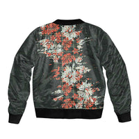 Hawaii Tartan With Hibiscus Bomber Jacket Polynesian Pattern Vintage LT9 - Polynesian Pride