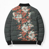 Hawaii Tartan With Hibiscus Bomber Puffer Jacket Polynesian Pattern Vintage LT9 - Polynesian Pride