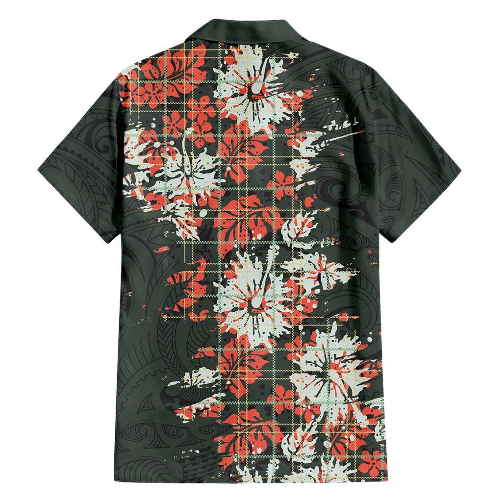 Hawaii Tartan With Hibiscus Family Matching Summer Maxi Dress and Hawaiian Shirt Polynesian Pattern Vintage