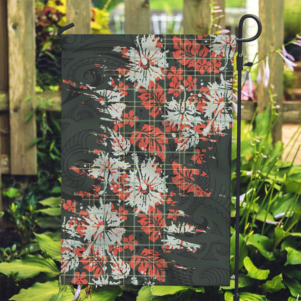 Hawaii Tartan With Hibiscus Garden Flag Polynesian Pattern Vintage