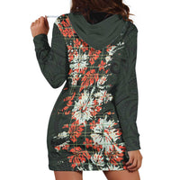 Hawaii Tartan With Hibiscus Hoodie Dress Polynesian Pattern Vintage LT9 - Polynesian Pride