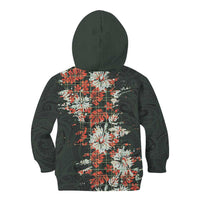 Hawaii Tartan With Hibiscus Kid Hoodie Polynesian Pattern Vintage LT9 - Polynesian Pride