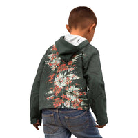 Hawaii Tartan With Hibiscus Kid Hoodie Polynesian Pattern Vintage LT9 - Polynesian Pride
