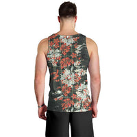 Hawaii Tartan With Hibiscus Men Tank Top Polynesian Pattern Vintage LT9 - Polynesian Pride