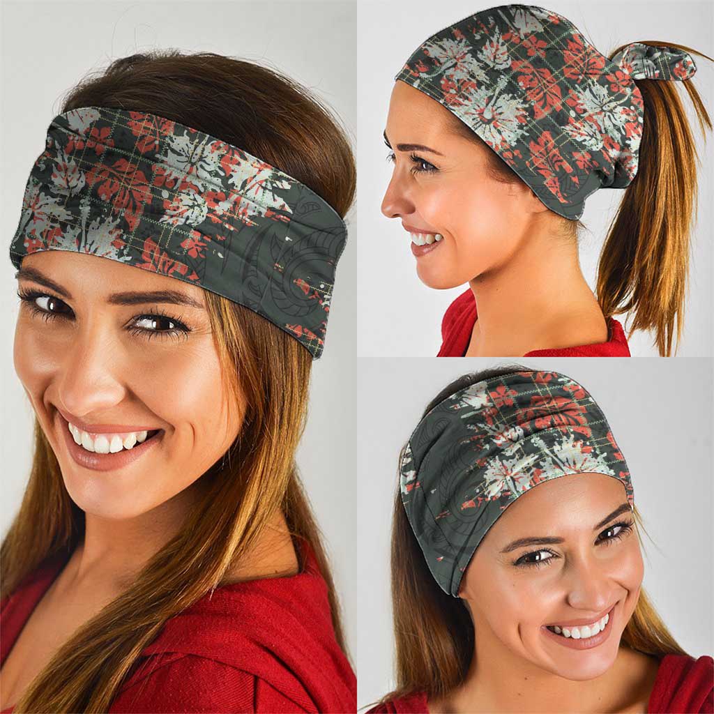 Hawaii Tartan With Hibiscus Neck Gaiter Polynesian Pattern Vintage LT9 - Polynesian Pride