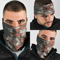 Hawaii Tartan With Hibiscus Neck Gaiter Polynesian Pattern Vintage LT9 - Polynesian Pride
