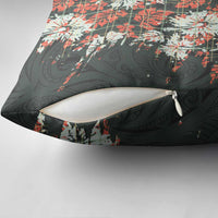 Hawaii Tartan With Hibiscus Pillow Cover Polynesian Pattern Vintage LT9 - Polynesian Pride
