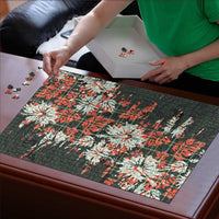 Hawaii Tartan With Hibiscus Puzzle Polynesian Pattern Vintage LT9 - Polynesian Pride