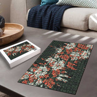 Hawaii Tartan With Hibiscus Puzzle Polynesian Pattern Vintage LT9 - Polynesian Pride