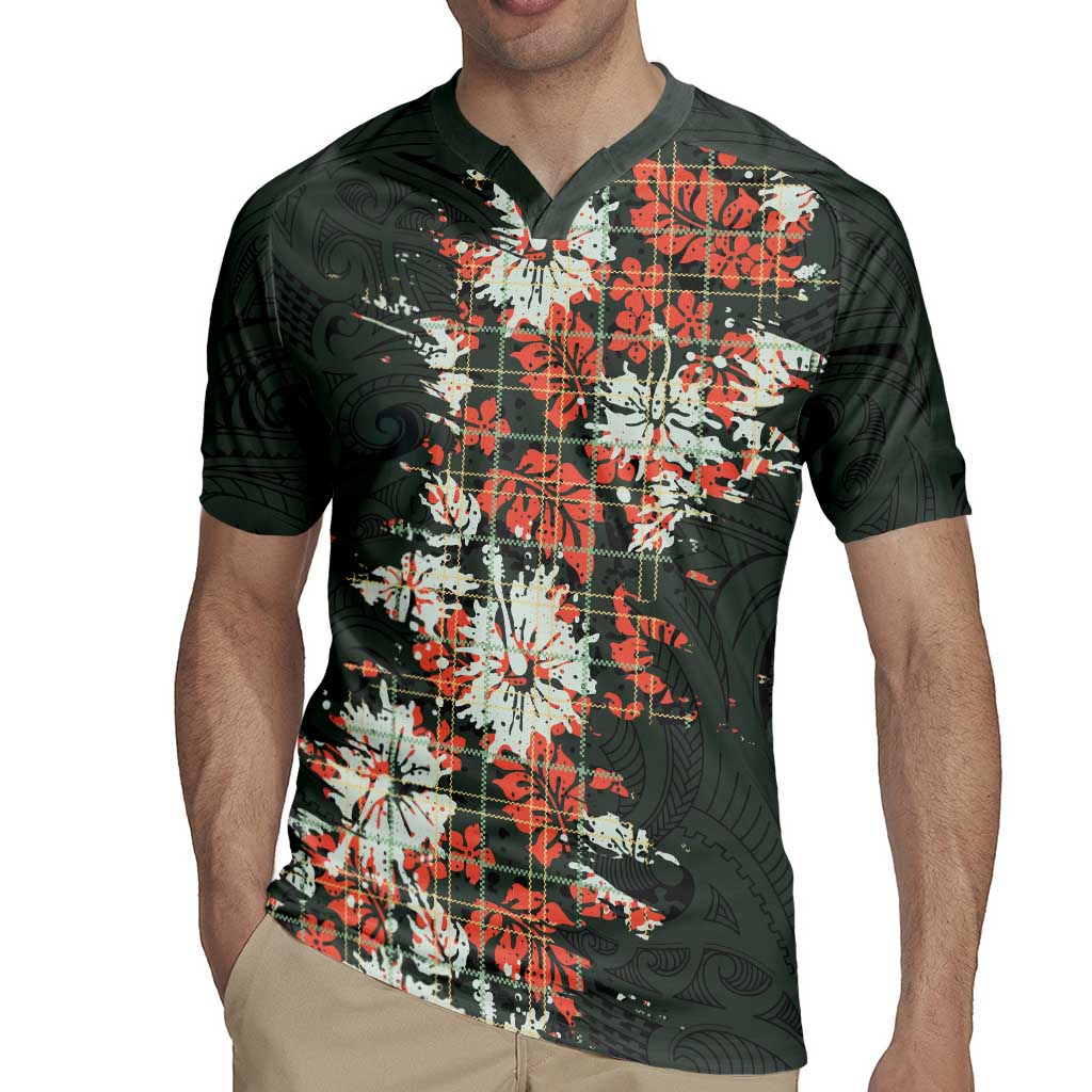 Hawaii Tartan With Hibiscus Rugby Jersey Polynesian Pattern Vintage LT9 - Polynesian Pride
