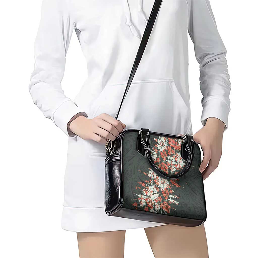 Hawaii Tartan With Hibiscus Shoulder Handbag Polynesian Pattern Vintage LT9 - Polynesian Pride