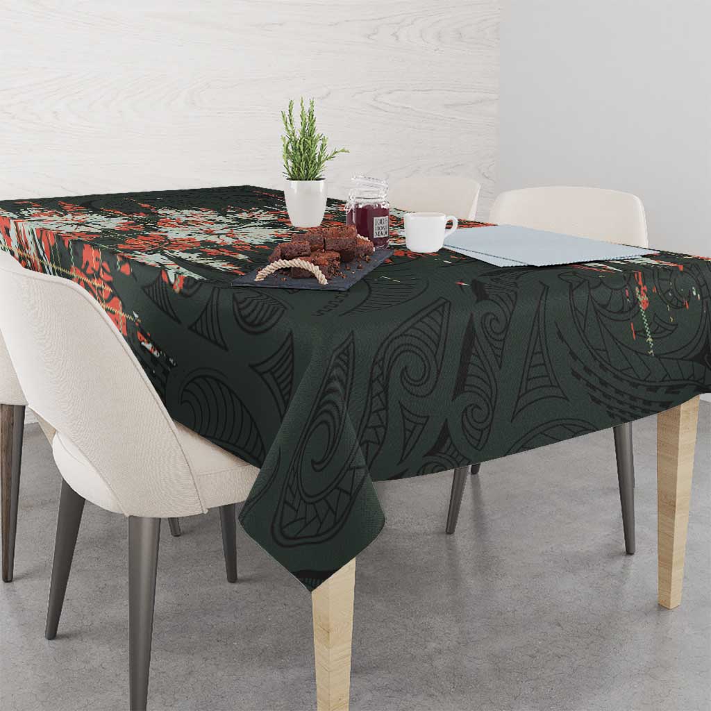 Hawaii Tartan With Hibiscus Tablecloth Polynesian Pattern Vintage LT9 - Polynesian Pride