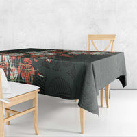 Hawaii Tartan With Hibiscus Tablecloth Polynesian Pattern Vintage LT9 - Polynesian Pride