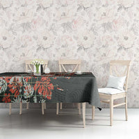 Hawaii Tartan With Hibiscus Tablecloth Polynesian Pattern Vintage LT9 - Polynesian Pride