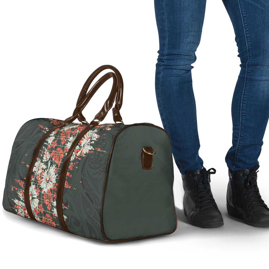 Hawaii Tartan With Hibiscus Travel Bag Polynesian Pattern Vintage LT9 - Polynesian Pride