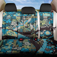 Japanese Hawaiian Crane Back Car Seat Cover Blue Tapa Patchwork Pattern LT9 One Size Blue - Polynesian Pride