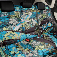 Japanese Hawaiian Crane Back Car Seat Cover Blue Tapa Patchwork Pattern LT9 - Polynesian Pride