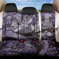 Japanese Hawaiian Crane Back Car Seat Cover Purple Tapa Patchwork Pattern LT9 One Size Purple - Polynesian Pride