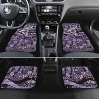 Japanese Hawaiian Crane Car Mats Purple Tapa Patchwork Pattern