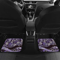 Japanese Hawaiian Crane Car Mats Purple Tapa Patchwork Pattern