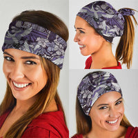 Japanese Hawaiian Crane Neck Gaiter Purple Tapa Patchwork Pattern LT9 - Polynesian Pride