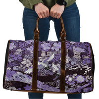 Japanese Hawaiian Crane Travel Bag Purple Tapa Patchwork Pattern LT9 Purple - Polynesian Pride