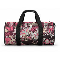 Japanese Hawaiian Crane Duffle Bag Soft Pink Tapa Patchwork Pattern LT9 One size Blue - Polynesian Pride