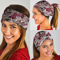 Japanese Hawaiian Crane Neck Gaiter Soft Pink Tapa Patchwork Pattern