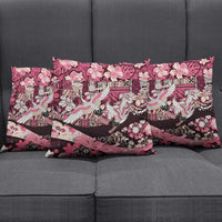 Japanese Hawaiian Crane Pillow Cover Soft Pink Tapa Patchwork Pattern LT9 - Polynesian Pride
