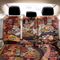 Japanese Hawaiian Crane Back Car Seat Cover Yellow Ochre Tapa Patchwork Pattern LT9 - Polynesian Pride