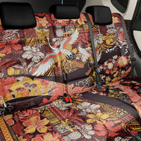 Japanese Hawaiian Crane Back Car Seat Cover Yellow Ochre Tapa Patchwork Pattern LT9 - Polynesian Pride