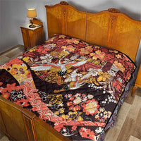 Japanese Hawaiian Crane Quilt Yellow Ochre Tapa Patchwork Pattern LT9 - Polynesian Pride