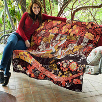 Japanese Hawaiian Crane Quilt Yellow Ochre Tapa Patchwork Pattern LT9 - Polynesian Pride